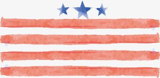 红色水彩条纹笔刷免抠