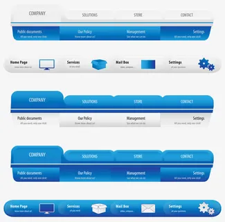 精美网页主题元素导航条免抠