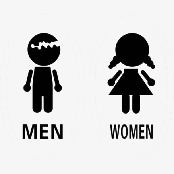可爱小人男女厕所挂牌免抠