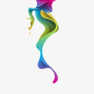 彩色渐变流体装饰图案设计素材免抠