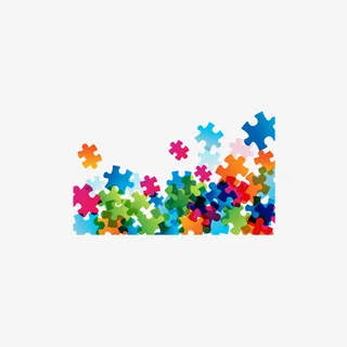 矢量彩色几何装饰图案免抠