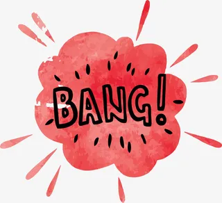 红色水彩爆炸框矢量图案免抠