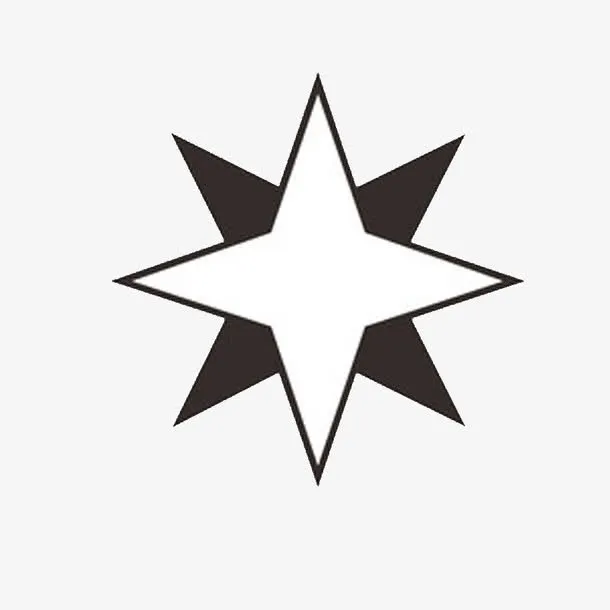 十字星黑白免抠
