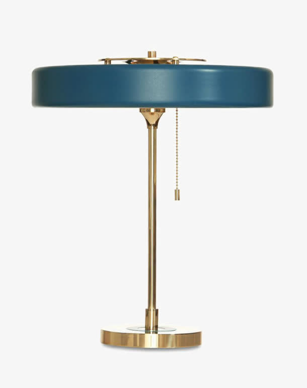 蓝色装饰台灯免抠