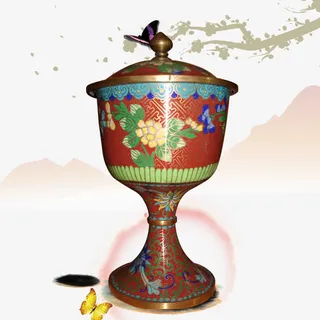 景泰蓝瓷器免抠