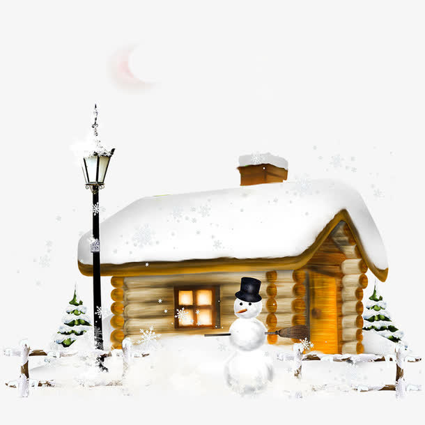 圣诞雪屋装饰免抠图免抠