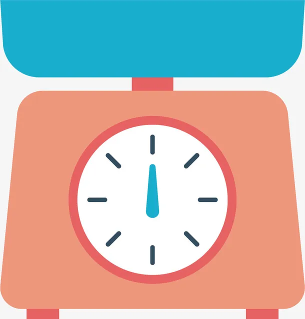 卡通扁平电子秤图标免抠