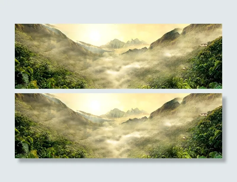 淘宝旅游摄影风景绿色背景banner高清