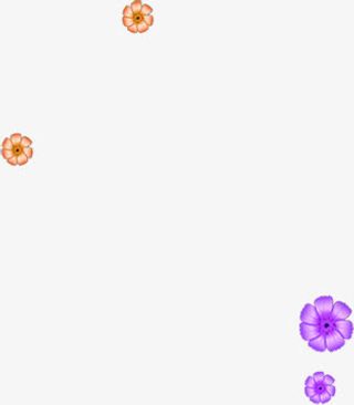 彩色绚丽花朵美景免抠