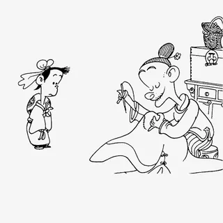 游子吟插画免抠