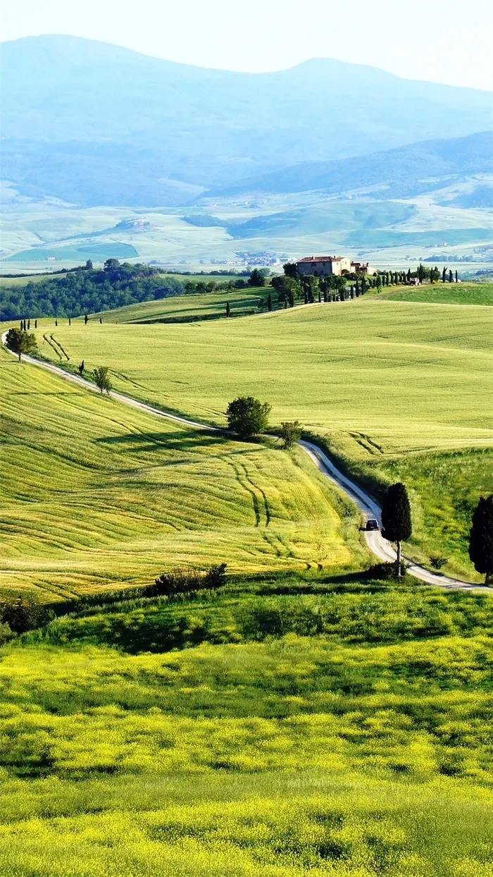 蓝天白云山峰草原H5背景高清