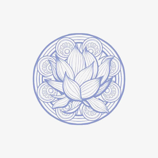 中国风莲花免抠