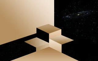 星空背景活动图立体金色高清