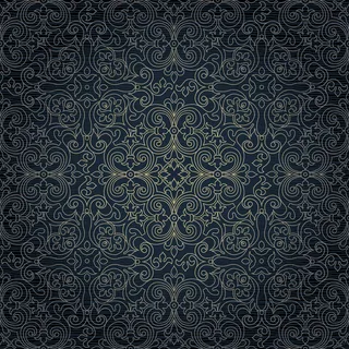 金色花纹欧式大气深蓝底色背景素材高清
