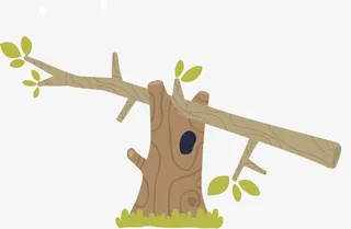 矢量图被砍断的树木免抠
