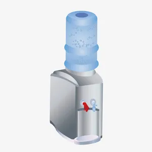 灰色质感渐变饮水机免抠