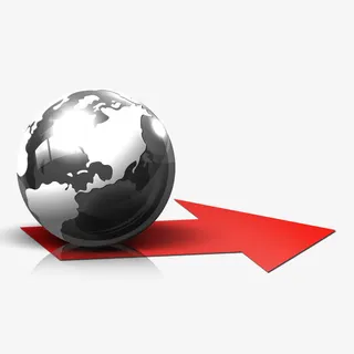 红色箭头地球免抠