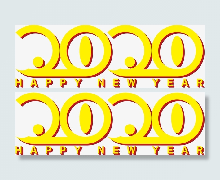 年数字简易设计免抠