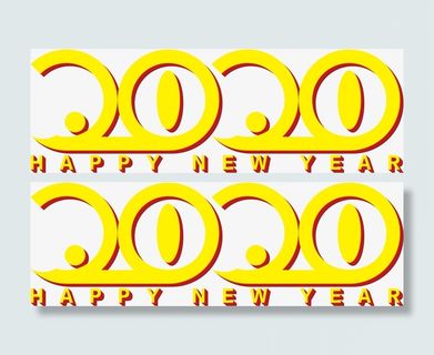 年数字简易设计免抠