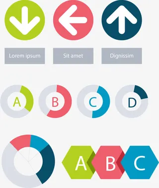 矢量手绘扁平图案免抠