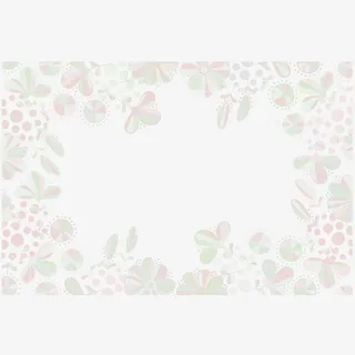 绿色清新植物边框纹理免抠