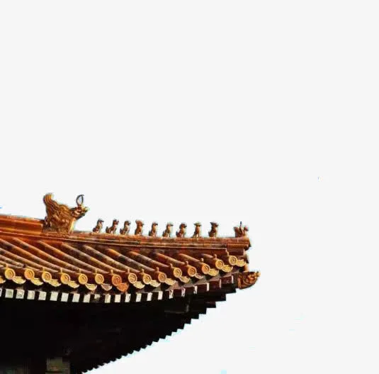 古代古典故宫角楼屋檐元素免抠