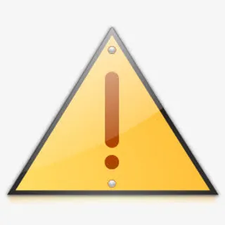 感叹号黄色三角形底纹免抠