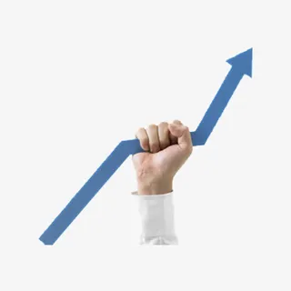 手握上升的趋势免抠