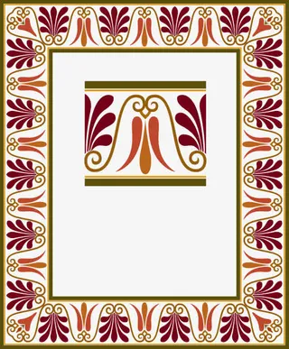 阿拉伯蔓藤花纹免抠