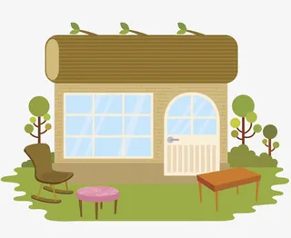 卡通创意房子免抠图免抠