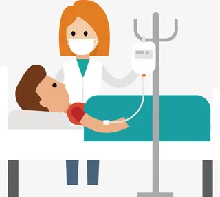 住院场景矢量图免抠