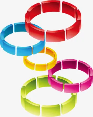创意立体圆环素材免抠