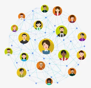 职场人际关系示意图免抠