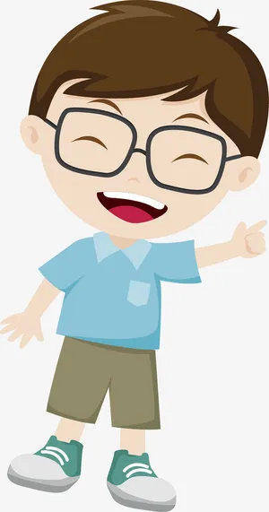 矢量图微笑的小男孩免抠