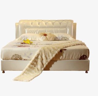 小户型1.8米1.5米双人床免抠