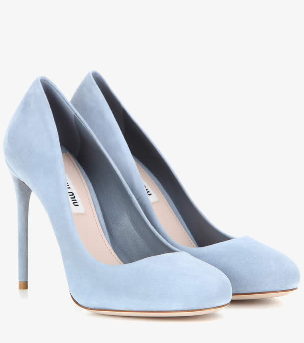 蓝色高跟鞋免抠