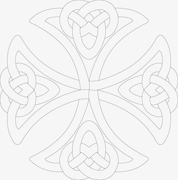 黑白线条装饰免抠