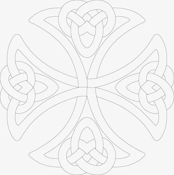 黑白线条装饰免抠