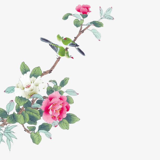 花鸟图免抠