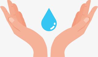 简约双手呵护水资源矢量图免抠