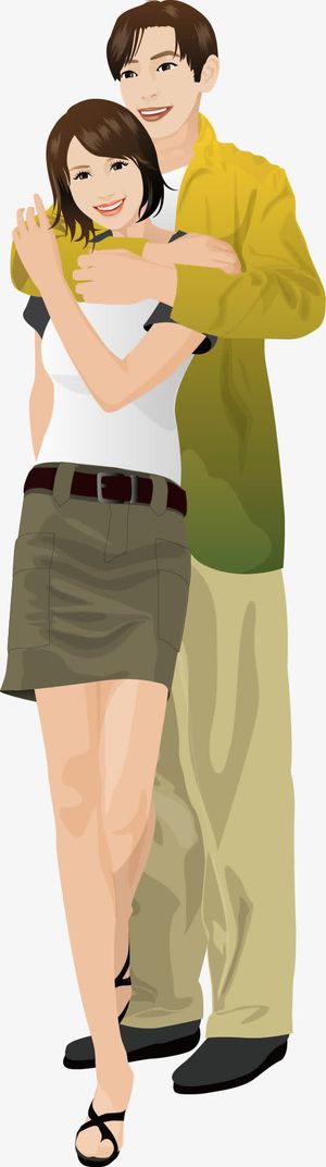 抱一起的男女朋友免抠