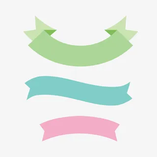 浅色粉色可爱缎带免抠