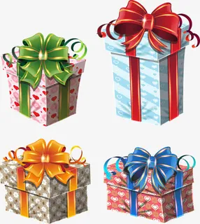 矢量精美礼盒免抠