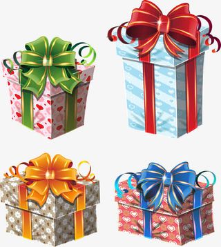 矢量精美礼盒免抠