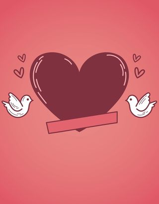 卡通童趣布谷鸟爱心矢量背景高清