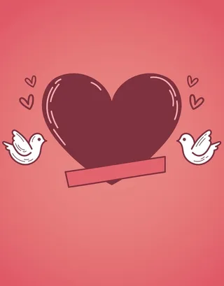 卡通童趣布谷鸟爱心矢量背景高清