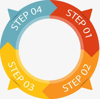 多彩拼接圆圈免抠