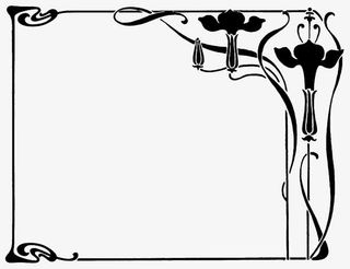 古典黑色边框免抠