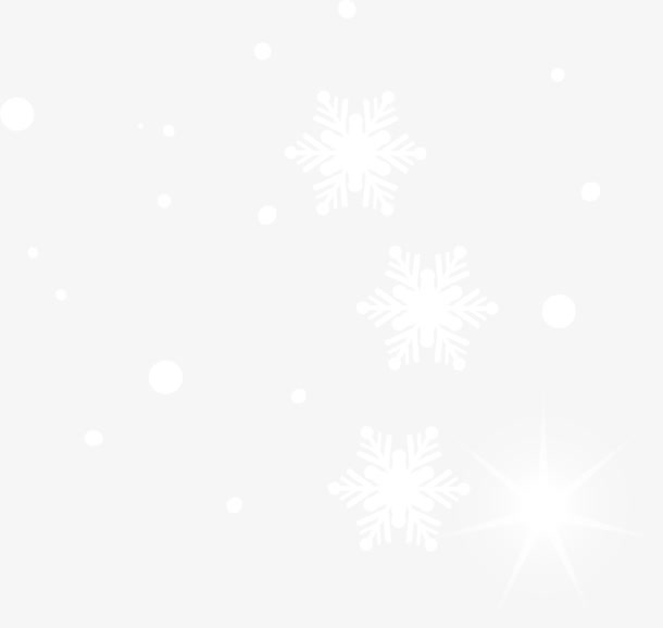 冬季漂浮白色雪花免抠