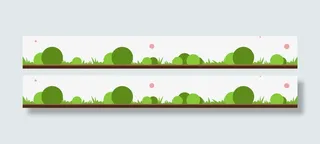 绿色扁平卡通草地免抠